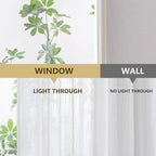 MYSKY HOME 90 Inch Curtains for Sliding Glass Door Windows, Living Room Decoration Cotton Drapes Pinch Pleated Soft Comfortable Touch Farmhouse Country Patio Treatment Set, 40" Wide, Natural, 2 Panels