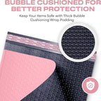 Light Pink 10x13 Inch Poly Bubble Mailers |Self Seal Padded Envelopes for Thick books | Cushioned Bubble Mailer | Usable Size 9.5x13 Inch | Waterproof Lightweight Mailing Shipping Bags | 200 Pack Bulk