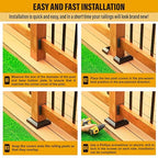 4.0"x4.0"（Actual: 4.0"x4.0"） Deck Post Base Cover Decorative Post Base Trim Skirt Black Aluminum 2Pack