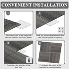 24 Tiles 20 X 20 Inch Carpet Tiles Floor, Carpet Squares for Living Room Bedroom Office, Stripe Light Grey (64.5 Sq.Ft per Box)