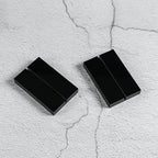 UNIQOOO 3" Black Acrylic Stand | 10 Pack 3mm Slot Wedding Sign Holders, Perfect for Wedding, Table Number, Exhibition, Office, Restaurant, Business