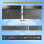 P10 Scrolling LED Sign Programmable Display Digital Bright Open Led Sign Waterproof Outdoor LED Signs Digital Message Board Business Advertising Display Wifi Control Custom 115"X14"