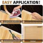 GSCIT Club Birch Wood Veneer, 12 inch x 15ft Wood Edge Banding Pre-glued Flexible, Veneer Tape Banding for Cabinet Repair Furniture Restoration