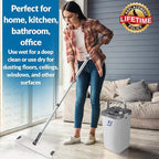 X3 Mop, Separates Dirty and Clean Water, 3-Chamber Design, Flat Mop and Bucket Set, Hands Free Home Floor Cleaning, 3 Reusable Microfiber Mop Pads Included (Original X3 Mop)