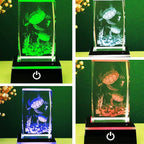 EUSTUMA LED Light Base Non-Slip Square Display Stand in A Variety of Colors,Suitable for Glass Crystal Spherical Artwork (Led Base for Glass Ball)