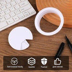 2PCS Cable Grommets 60mm 2-3/8 Inch White Desk Hole Grommet Cord Cable Table Grommet Desk Wire Hole Plug Cover for Cables and Cords Management