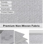 WUIKE 3 Pack Large Closet Storage Bins, Fabric Trapezoid Storage Baskets for Organizing Clothes, Sheets, Blankets, Decorative Storage Bins, Herringbone Gray, Large