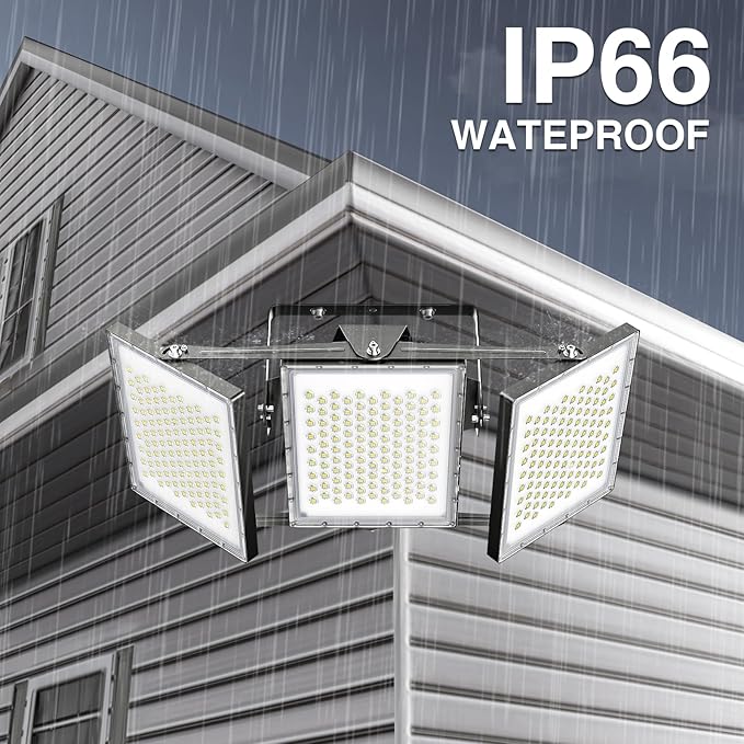 SOLLA 2025 Elite New Upgraded LED Flood Light Outdoor 600W 90000lm Stadium Flood Lights, 5000K IP66 Waterproof Adjustable Floodlight for Street, Parking Lot