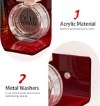 9 Inch Red Acrylic Small Wall Shelf, Home Wall Display Ledges for Storage, Room Décor, Space Saving, Items Organizer, 2 Pack