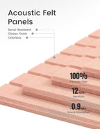 Large Felt Bulletin Board 36" x 24" Cork Board Alternative-6 Pack with 40 Safe Removable Adhesive Tabs, Cork Boards for Walls Cork Board for Home Office Classroom Pin Board (Pink)