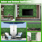 Grass Wall Panels, 40"x120"(33.33 SQFT) Hedge Boxwood Roll Backdrop with UV-Resistant, Fake Greenery Plant Decor for Outdoor Indoor Patio Garden Backyard