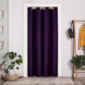 ChrisDowa Blackout Door Curtains for Doorway Privacy, Grommet Closet Curtains for Bedroom Closet Door, Thermal Insulated Doorway Cover Room Divider Drapes (1 Panel, Royal Purple, 52 x 80 Inch)