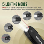Mossy Oak Rechargeable Flat Flashlight, 1200LM Pocket Work Light with Red Light Beam, Magnetic Base & Clip, Slim 5-Mode LED Flashlight for EDC, Outdoor & Home Use - Idea Christmas Gift for Men