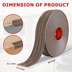 Flexible Wall Corner Protector Moulding Trim Peel and Stick Wall Corner Guards Edge Protector Self Adhesive Molding Trim Strip for Edge Ceiling (Smoked Brown Wood Grain, 2.4 in x 40 Ft)
