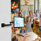 Tablet Wall Mount Bracket for 7-13 inch Tablets, Anti-Theft Adjustable Stand Holder for Exhibition Halls, Meeting Rooms, Classroom, Supermarket, etc.