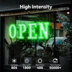 Open Sign for Business Super Bright LED Flashing Open Signs 40x14 Inch Large Light Up Open Sign with Remote Control, Hanging Installation for Storefront Window Door (Flash Green& White)