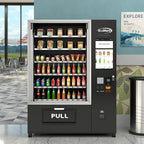 KoolMore Snack Vending Machine with 21.5 in. Touch Display, 66 Slots and Elevator-Lift Dispensing, Refrigerated, Bill, Coin and Credit Card Acceptor, Wifi, 4G Connectivity in Black (KM-VMRWT-66EBCR)
