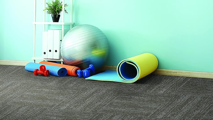 Mohawk Elite 24" x 24" Berber (Loop pile), 0.08" Pile Height, Carpet Tile, Nylon Fiber, Oak Color, (24 Tiles), (96 sqft/carton)