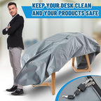 126" x 88" Trade Show Zip Up Table Cover 600D Oxford Waterproof Trade Show Table Cover Lockable Display Case Body Bag Showcases Tablecloth with Zipper Padlock for 8 ft Vendor Outdoor Wedding
