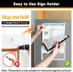 5Packs Magnetic Frames for Refrigerator - 8.5x11 Magnetic Sign Holder with Metal Surface - File/Paper/Document Holder & Photos/Picture/Poster Frame for Home/Office (Silver)