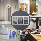 72"x36" Lockable Enclosed Bulletin Board, Outdoor Flet Weather-Resistant Aluminum Frame Notice Board, Wall Mounted Display Case Acrylic Doors for School,Office,Silver Frame w/Grey Flet