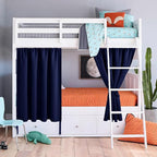 JIUZHEN Short Blackout Curtains for Small Window - Cafe Room Darkening Privacy Energy Saving Window Curtains Tiers for Bathroom,Kitchen, W 42 x L 30, Set of 2 Panels with Tiebacks, Navy Blue