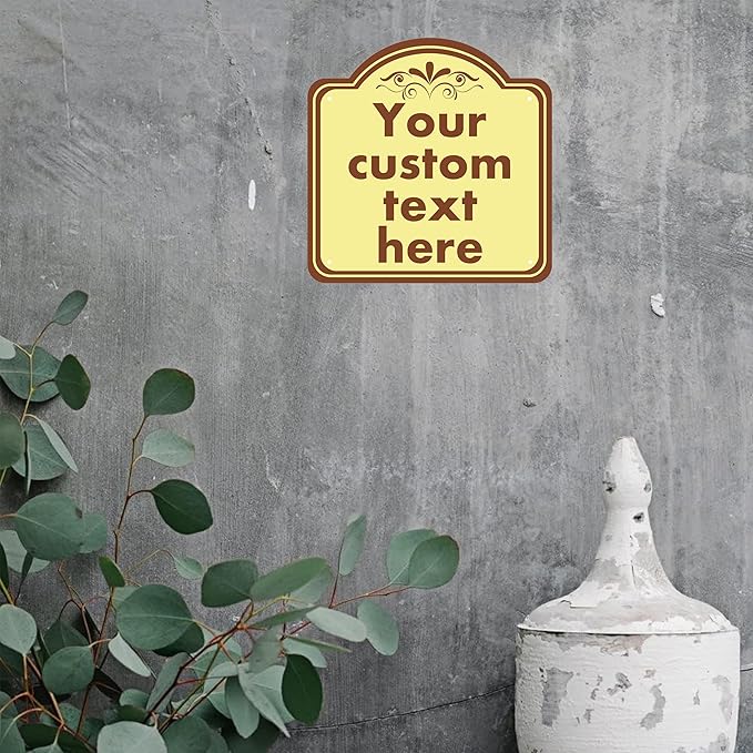 Custom Weatherproof Sign, Aluminum, 10*10 Inch, Indoor & Outdoor, Office, Home, Business, Delivery