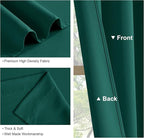 PONY DANCE Blackout Curtain Panels - Window Drapes Light Block Decorative Draperies Thermal Insulated Energy Saving for Home, 42 x 72 Inches, Hunter Green, 2 Pieces