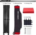 ABCCANOPY Patio Pop Up Canopy Tent 8x12 Commercial-Series (Red)