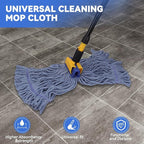 Commercial Heavy Duty Mop Heads Replacement for Rubbermaid: 3 Packs Industrial Wet Mop Head for Floor Cleaning - Cotton Commercial Products Wet Refills
