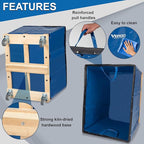 Vergo Industrial Basket Trucks (16 Bushels) 600 lbs Capacity - Heavy Duty Rip-Stop Vinyl Commercial Laundry Cart with Wheels - 20 Cubic Feet - Service Cart for Laundry, Trash and Heavy Materials