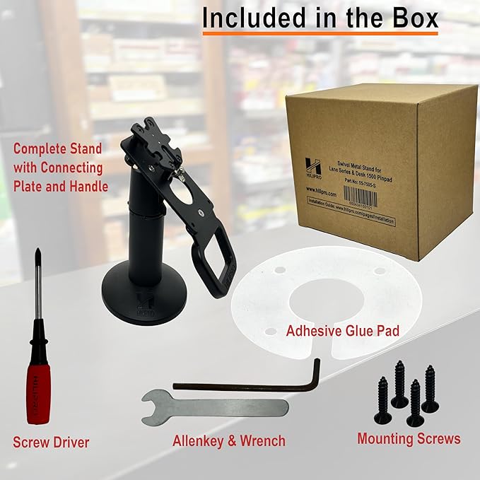 Point of Sale Stand -Swivel Stand for Ingenico Lane 3000, 3600, 5000, 7000, 8000,Axium RX5000, Axium RX7000, Axium RX9000 and Desk 1500 pinpad
