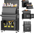 INTERGREAT Rolling Tool Chest with Wheels and 8 Drawers, Detachable Large Tool Cabinet with Lock for Garage, Locking Mechanic Tool Cart with Black Liner for Warehouse, Workshop, High Capacity