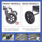 dbest Products Cruiser Cart Deluxe 2 with Liner Bag Bundle Shopping Grocery Rolling Folding Laundry Basket on Wheels Foldable Utility Trolley Compact Lightweight Collapsible