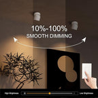 Aisilan Dimmable Ceiling Spotlight, Modern LED Wired Spotlight Indoor,15W Spot Light 350° Directional Lighting, Wall Spot Lights for Picture Panting Living Room Bedroom, 3000K CRI 97, White