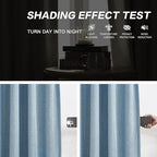 DUALIFE Light Dusty Blue Curtains 95 Inch Long 2 Panels Set Pinch Pleat Drapes for Living Room Dining Room Thermal Insulated Full Blackout Draperies with Hooks 50" W x 95" L