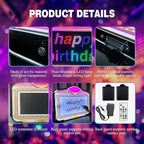 LED display Bottle Service Sign Club signs for bottle service Color Display Lights with APP Programmable Scroll Play, Hand Holding Light Box letter board Ideal for bars, nightclubs, and parties