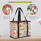 BeeGreen Large Waterproof Reusable Bags Christmas Heavy Duty Shopping Tote for Groceries Pool Gift with Webbing Handles