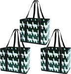 BeeGreen Large Waterproof Reusable Bags Christmas Heavy Duty Shopping Tote for Groceries Pool Gift with Webbing Handles