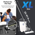 X3 Mop, Separates Dirty and Clean Water, 3-Chamber Design, Flat Mop and Bucket Set, Hands Free Home Floor Cleaning, 3 Reusable Microfiber Mop Pads Included (XL X3 Mop)