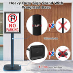 Heavy Duty Sign Holder Stand 8.5x11 Inch - Pedestal Floor Standing Sign Holder with Weighted Base - Vertical & Horizontal Poster/Menu Stand for Indoor/Outdoor Business Store Advertising, Black
