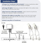 L LOHAS LED 5W Low Voltage Landscape Lighting, Christmas Outdoor Spot Lights with Connectors, 12V 24V IP66 Waterproof 3000K Warm White Plug in Spotlights for Yard, Garden, Pathway, House (6 Pack)