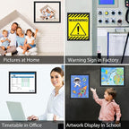 8.5"x 11" Self Adhesive Magnetic Sign Holder, Double Sided Window Magnetic Display Frame with Clear PVC and Strong Magnetic for Office,Home,Store,Door,Glass,Wall Display Frame(Black,20Pack)