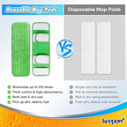 KEEPOW XL Dry Sweeping Cloths for Swiffer XL, Dry Refills for Swiffer XL Mop, Reusable Microfiber Mop Pads for Hardwood Floor, 2 Pack