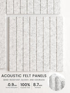 Bumusty Large Cork Board Alternative-47 x35 Felt Bulletin Board Tiles, with 30 Pushpins, 70 Adhesive Tabs, 12-Pack Slat Wall Paneling, Cork Boards for Office Push Pin Board Felt Board-Marble Gray