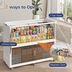 320 Gallon Extra Large Collapsible Storage Bin with Lid, 960QT Stackable Plastic Organizer with 6X Wheels, Foldable Drawer Cabinet for Closet, Living Room Office, Kitchen 4Pack, White