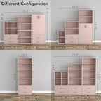 Homes: Inside + Out Apexa 2-Drawer Wooden Stackable Storage Drawers, Small Food Pantry Cabinet, Cajonera De Madera, Underbed Drawer Dorm Teen Room Decor & Bedroom, Home Office, Kitchen, Light Pink