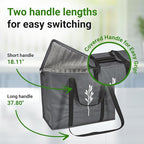 Green Bulldog 2Pack Insulated Grocery Bags – Foldable Reusable Cooler Bags with Handles for Everyday Use, Groceries, Food Delivery, and Shopping – 16”x9”x13”, Gray