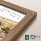 VCK 20x30 Frame 5 Pack - Brown Walnut, Natural Textured Solid Wood Poster Picture Frame, Wall Mounting Hanging