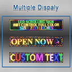 77"x14" P10 Outdoor Waterproof LED Digital Sign – Commercial Advertising Screen with Remote Content Management, HD Display for Zoos, Resorts, Gas Stations, Hotels, Events & Outdoor Promotions